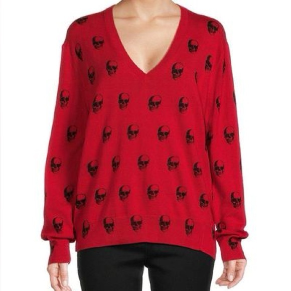 Magaschoni Red Skull Sweater - Picture 1 of 3
